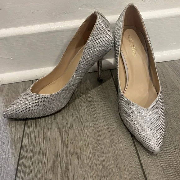 Silver Rhinestone Heels - Picture 2 of 4